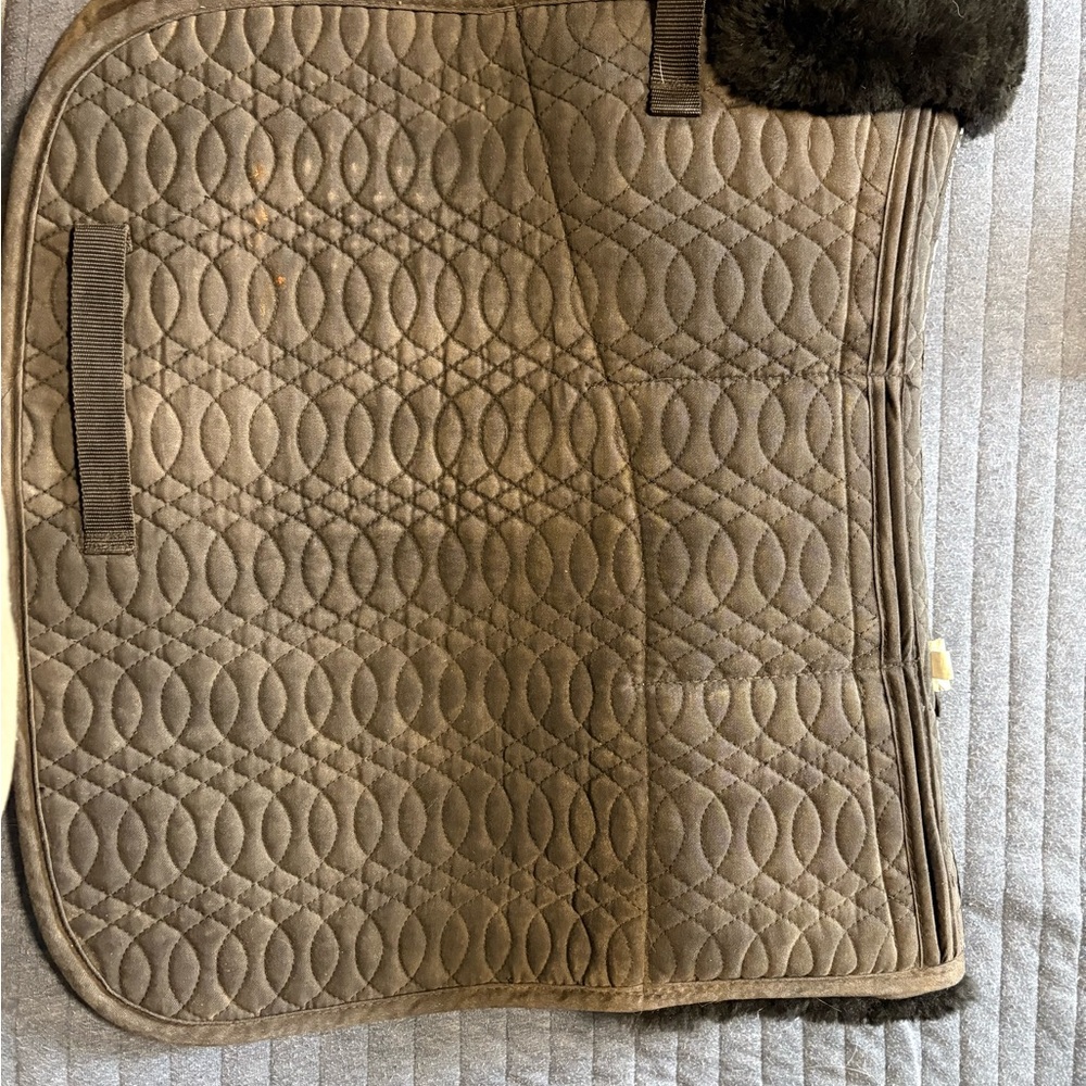 Quilted sheepskin Saddle Pad Europa by ovation shimmable dressage pad